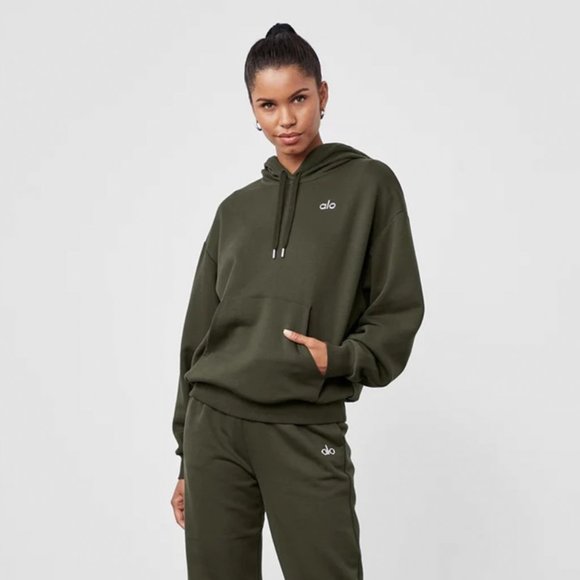 ALO Yoga | Tops | Alo Yoga Accolade Hoodie Dark Olive Green Size Small |  Poshmark